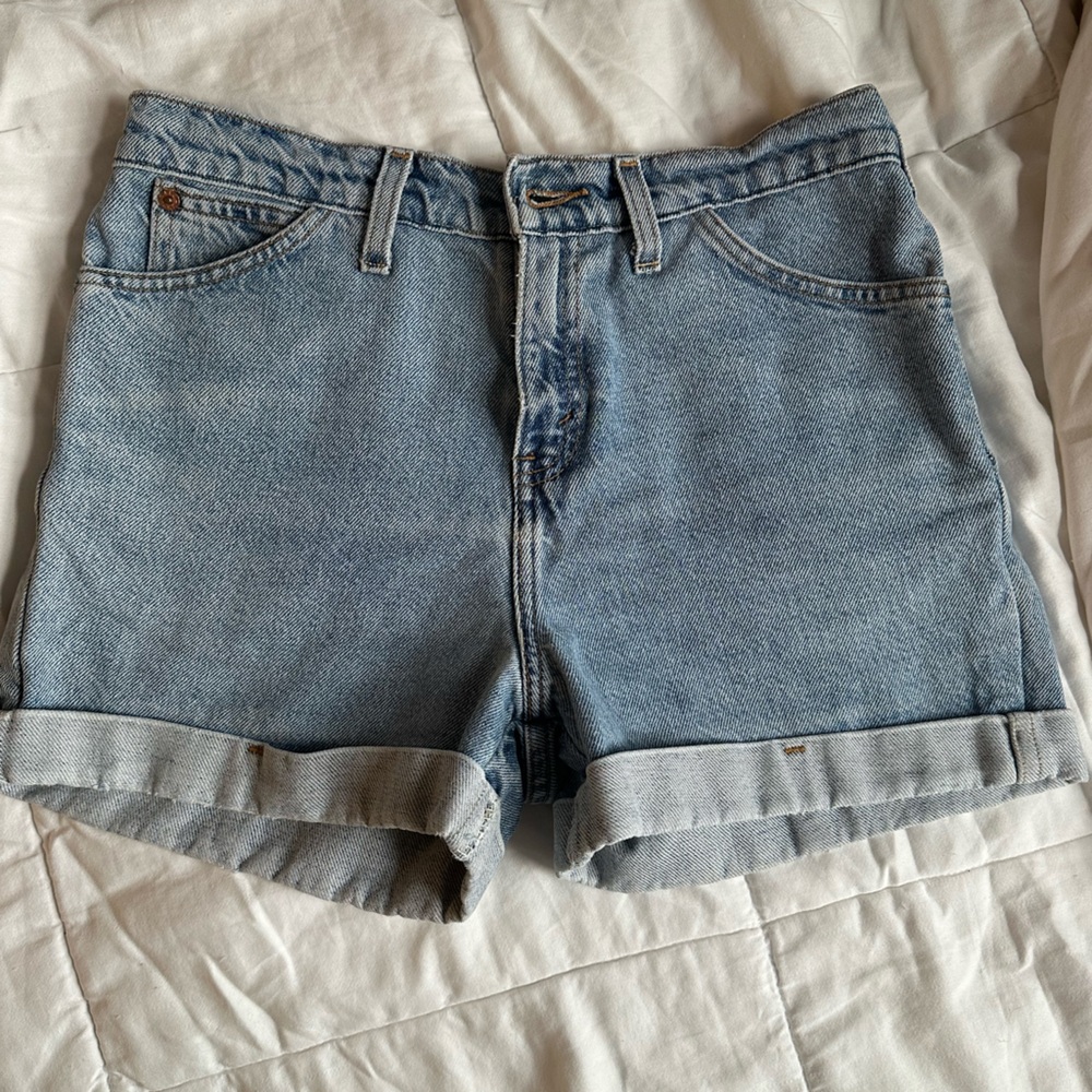 levis orange tab vintage lightwash regular fit denim shorts